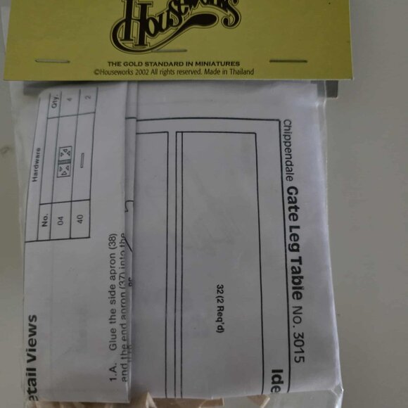 NWT Houseworks Shenandoah Designs Gate-Leg Table Doll House Miniature Kit - Picture 4 of 4